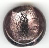 1 29x12mm Amethyst Lampwork Disk with Foil
